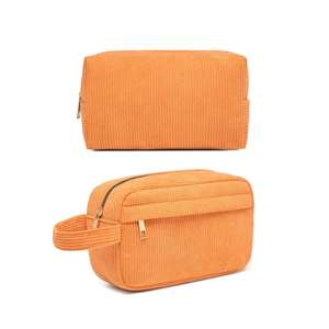 Bolsas de Cosméticos de Pana Personalizadas con Logotipo, 2 Piezas, Bolsas de Maquillaje de Viaje para Mujer, con Cierre de Cremallera, para Invierno - Product Image 4