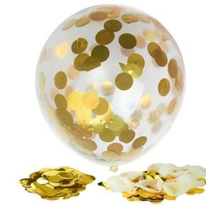 Ballons à paillettes Confettis Ballons en latex de 12 pouces Décoration de mariage Anniversaire Fête Ballon transparent - Product Image 4