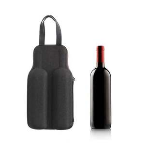 Custom PU Leather Wine Gift Bag Champagne Carrier Storage Case Shockproof Wine Cooler Bag EVA Wine Bottle Travel <b>Suitcase</b> - Product Image 2