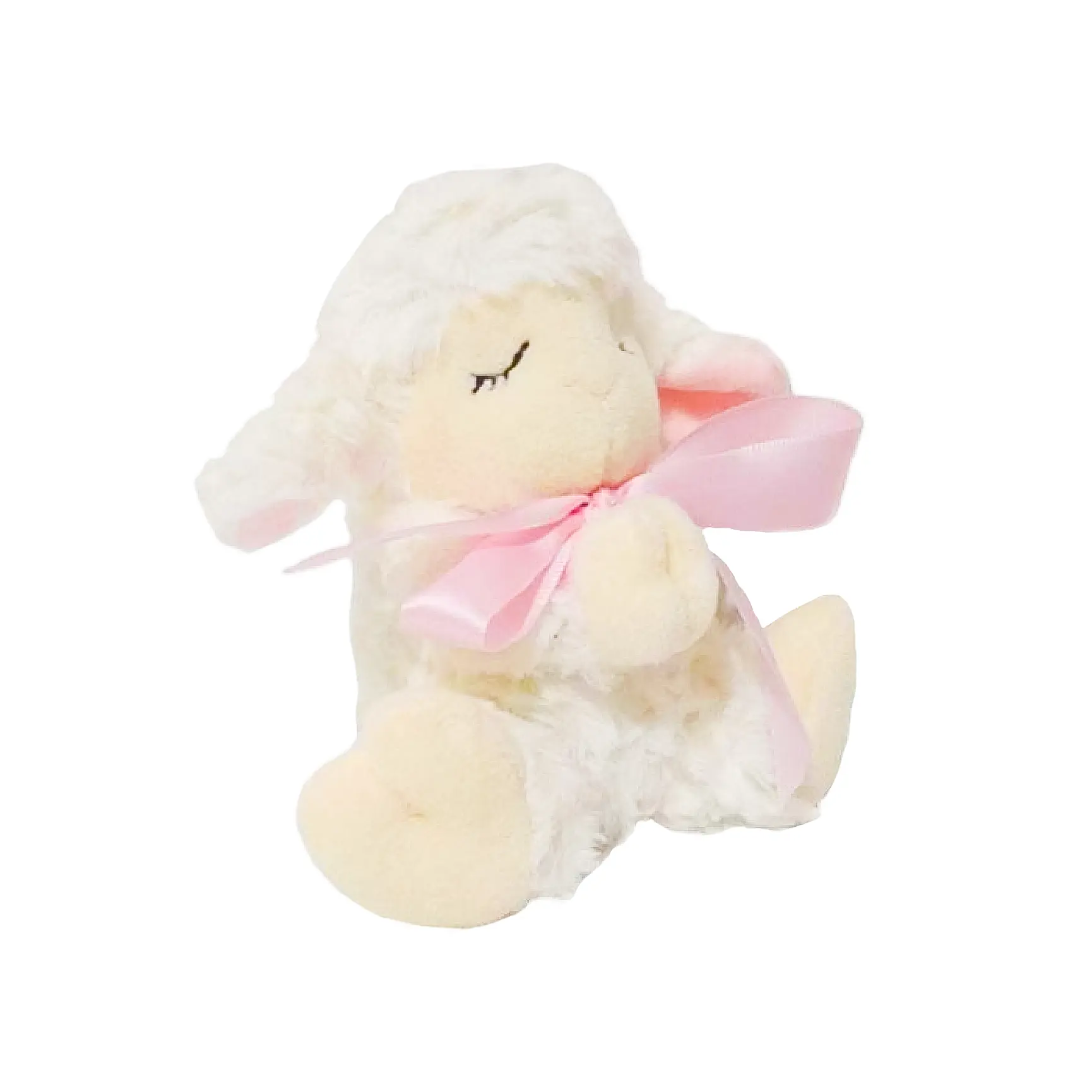 Brinquedos de pelúcia de ovelha, design personalizado, adorável, orar, com seda, amarrado, delicado, pingente para menina