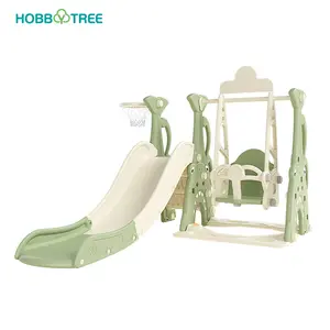 Shark Themed Slide kids indoor playground slide and swing set swing ang slide