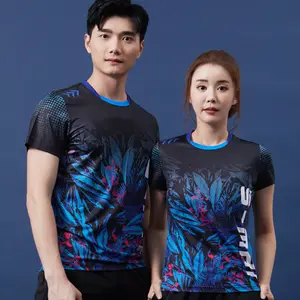 Quickdry thoáng khí bóng bàn T-Shirt đội thể thao mặc cầu lông t Áo sơ mi