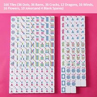 Set Mahjong Amerika Buatan Tangan 166 Ubin Tas Berlapis Hijau Sage 4 Rak Profesional Penggeser Terintegrasi Edisi Kolektor