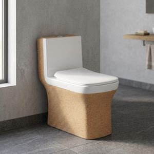 WC en céramique de haute qualité fabriqué en Chine - WC décoratif pour salle de bain à poser au sol, WC monobloc - Product Image 3