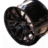 20 21 pouces voiture de course roues forgées 5x120 noir brillant jantes concaves profondes pour Corvette C7 C8 Z06