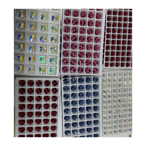 Strass en verre cosmique fantaisie de <span class=keywords><strong>haute</strong></span> qualité, couleurs variées, à coudre, à dos plat, pour vêtements de danse - Product Image 5