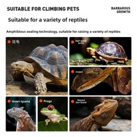 Terarium Reptil Kura-kura Darat Bearded Dragon Gecko Ular Peliharaan; Tangki Hutan Hujan Kaca Berlapis Ganda dengan Bukaan Depan