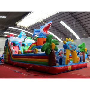 वाणिज्यिक डिनो पार्क इंफ्लेटेबल बाधा बाउंसर स्लाइड आउटडोर बाउंसर स्लाइड खेल खेल खेल खेल मैदान के मैदान inflatable स्लाइड - Product Image 5