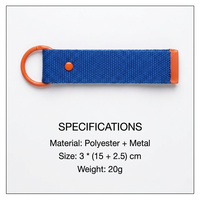 Nouveau style 2026 : Porte-clés en polyester tissé en gros avec logo personnalisé, porte-clés en tissu durable pour cadeaux d'entreprise