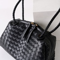 Sac tissé à la main de haute qualité, sacs à main en cuir véritable, élégant, décontracté, sac à bandoulière, grande capacité, sacs fourre-tout pour femmes