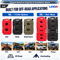 Nouvelle bouteille portable en HDPE de 10L 20L 3,5 mm avec double fixation pour ATV UTV 4x4 tout-terrain, fabriquée par LINDA