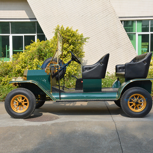 Voiture électrique vintage, voiture de tourisme rétro, fabricant sur mesure, deux rangées, 5 places, voiture classique verte - Product Image 3