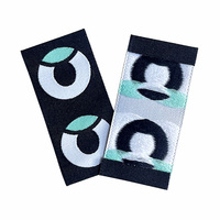 Étiquettes de vêtements personnalisées en polyester écologique découpées au laser, tissées haute densité, pour col et corps (taille et nom)