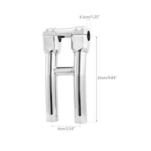 Rehausseurs de guidon chromés XF160734-E 9.84 "pour Harley 1.25" Bar Softail 99-22 <span class=keywords><strong>Dyna</strong></span> 99-17 - Product Image 2