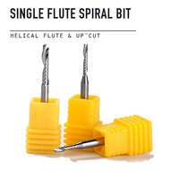 Satu Alat Pemotong Flute End Mill CNC Custom Router Bits Cutter Tungsten Carbide untuk Kayu, Baja Karbon, Kobalt, Bahan Tembaga Cor
