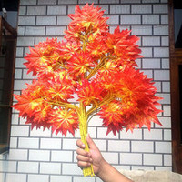 Feuilles artificielles de Populus Euphratica, fleurs en soie, décoration d'automne, aménagement paysager, plantation verte, intérieur/extérieur, vente en gros