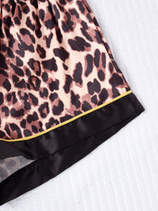 Set <span class=keywords><strong>Pigiama</strong></span> Due Pezzi da Donna per Primavera, Estate e Autunno, Maniche Corte, Stampa Leopardata, Casual - Product Image 6