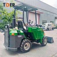 Chargeuse sur pneus télescopique TDER de 0,3 m³ à entraînement hydrostatique, compacte, avec joystick électrique, directement de l'usine chinoise