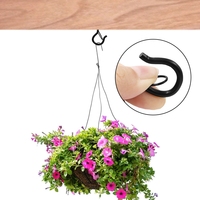 YIWANG Crochets de suspension noirs Q-Hanger à visser pour plafond et mur extérieur, pour lumières de Noël, plantes, sacs, carillons éoliens