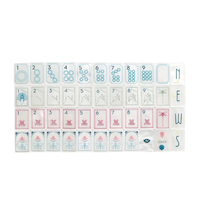 Tuiles décoratives en nacre blanche, ensemble de tuiles de mahjong américaines en nacre rose et blanc pur pour les soirées et les divertissements - The Mahjong House