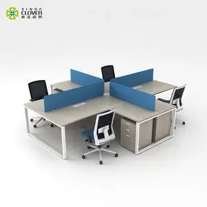 L Shaped Desk Modern 4 Person Line Desk L Shape Office Workstation Custom Work Office Desk