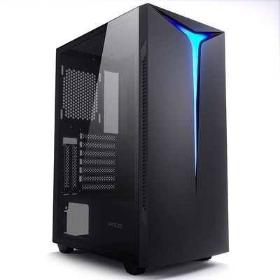 Brand New Peninsula Iron Box Rainbow RGB Computer Case Desktop Light Full Side Transparent Gaming Water-Cooled ATX Black White