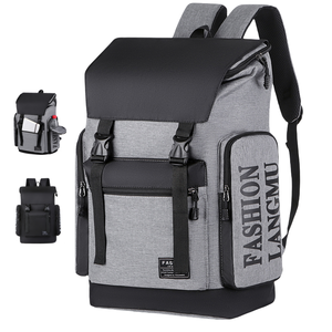 Mochila para ordenador portátil de gran capacidad para estudiantes, mochila informal impermeable ligera para la Escuela Universitaria, mochila con correa Oxford con carga USB