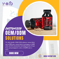 Capsules de soutien à la vitalité masculine de qualité supérieure, extrait pur d'épimédium et de ginseng, stimulant énergétique, ODM accepté, prix direct d'usine