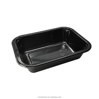 Barquette alimentaire CPET jetable, durable, recyclable, personnalisable (couleur et logo), en plastique thermoformé, compatible micro-ondes, pour cuisson et emballage