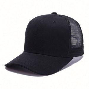 Casquettes de baseball en maille à logo personnalisé, couleur unie, visière incurvée, livraison rapide en gros - Product Image 3