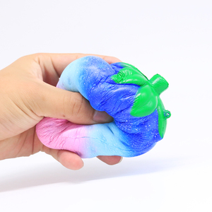 Factory Squisies Toys Soft Slow Rising Galaxy Jumbo Strawberry Fruit <b>Squishies</b> Toys - Product Image 1