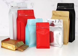 Échantillon gratuit refermable fond carré sac <span class=keywords><strong>de</strong></span> <span class=keywords><strong>café</strong></span> 1kg 500g 250g mat plat <span class=keywords><strong>noir</strong></span> en plastique feuille d'aluminium Pack Valve fermeture éclair thermoscellage - Product Image 6