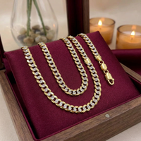 Nouvelle Mode Bijoux en Or Massif Véritable 18 Carats (Au750) Chaîne en Or Jaune Pur Collier Chaîne Cubaine en Or pour Hommes et Femmes Vente en Gros