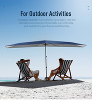 Parasol de voiture portable pliable semi-automatique 4,2m 4,6m avec télécommande pour extérieur