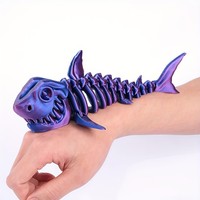 Jouet requin articulé en plastique imprimé en 3D de 14 cm, jouet sensoriel multi-articulé pour enfants, cadeau et décoration