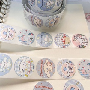 500 Pegatinas Redondas de PVC con Diseño de Perro de Canela, por Rollo, Autoadhesivas, Etiquetas para Juguetes Infantiles y Decoración para Agendas - Product Image 4
