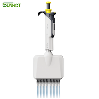 Pipette manuelle SunHot HiPette en ABS entièrement autoclavable, 16 canaux, ajustable et codée par couleur, personnalisation OEM – Offre Spéciale