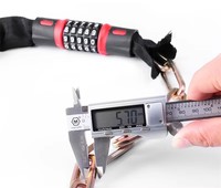 Cadenas de sécurité portable anti-coupure en tissu, réglable et réinitialisable, pour vélo, trottinette, portail de jardin, avec chaîne et mot de passe