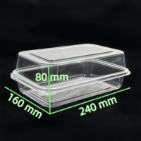 12 24 oz Récipient Alimentaire Jetable Boîte En Plastique Emballage Recyclable Pour Mini Burgers Restaurant Conteneur Fast Food