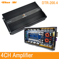 Amplificateurs de puissance 200W*4 12V haute puissance à 4 canaux pour voiture avec égaliseurs de classe AB - Stock usine
