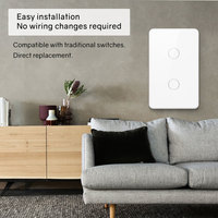 Interrupteur intelligent Zigbee Wifi TYSH 1234 Gang avec neutre requis, interrupteur mural intelligent pour maison connectée, panneau en verre cristal, cadre PC, US