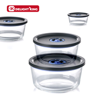 Ensemble de récipients alimentaires en verre sous vide boîte de rangement en verre étanche à l'air