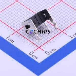 TC-1101V-B-B-W Tactile Switch Through hole Switch Single Pole Single Throw Rectangle Button 1.6N Right Angle Insert - Product Image 2