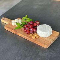 Planche à découper en bois d'acacia brun, planche à découper de cuisine pour la viande, le fromage, les charcuteries, le pain, plateau de service