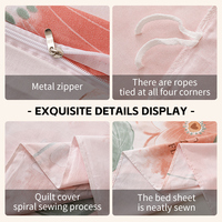 Meilleures ventes : Ensemble de draps personnalisés 4 pièces à imprimé végétal, 100 % coton, tailles Twin et Queen, ultra doux, luxe, vente en gros