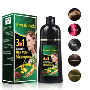 Wholesale 500ML Professional Salon And Home Use Long Lasting Magic Herbal japanese hair dye shampoo