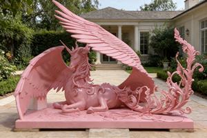 <span class=keywords><strong>Escultura</strong></span> <span class=keywords><strong>de</strong></span> Unicornio Reclinado con Alas, Estilo <span class=keywords><strong>Barroco</strong></span>, <span class=keywords><strong>de</strong></span> Resina Resistente a la Intemperie, para Instalaciones Artísticas Comerciales y Espacios Públicos - Product Image 4