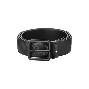 Cinturón Casual Ecológico de Cuero Vacuno Negro para Hombre BS INTERNATIONAL con Hebilla de Calavera de Acero con Diseño Floral de 3.8CM - Product Image 6