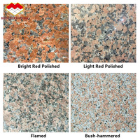 G562 Granit Rouge Poli pour Rampes d'Escalier et Mains Courantes, Sphère de Granit Rouge Feuille d'Érable pour Comptoir de Cuisine