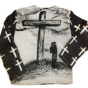 Vêtements de tapisserie de bonne qualité Streetwear pour hommes de grande taille pulls pour hommes en coton et polyester épais - Product Image 3